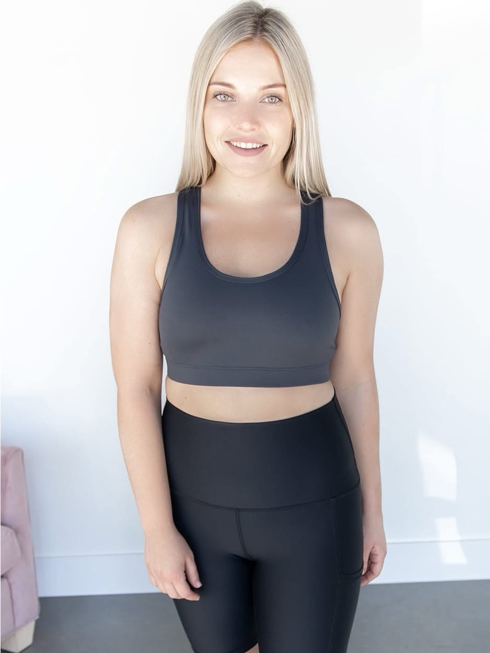 Warrior Bra (NWOT) 🍒 Charcoal, Size Medium **very stretchy